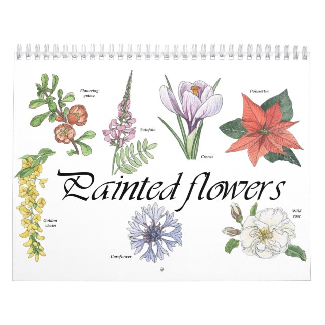 Malte Blume mit botanischen Zeichnungen Kalender (Titelbild)