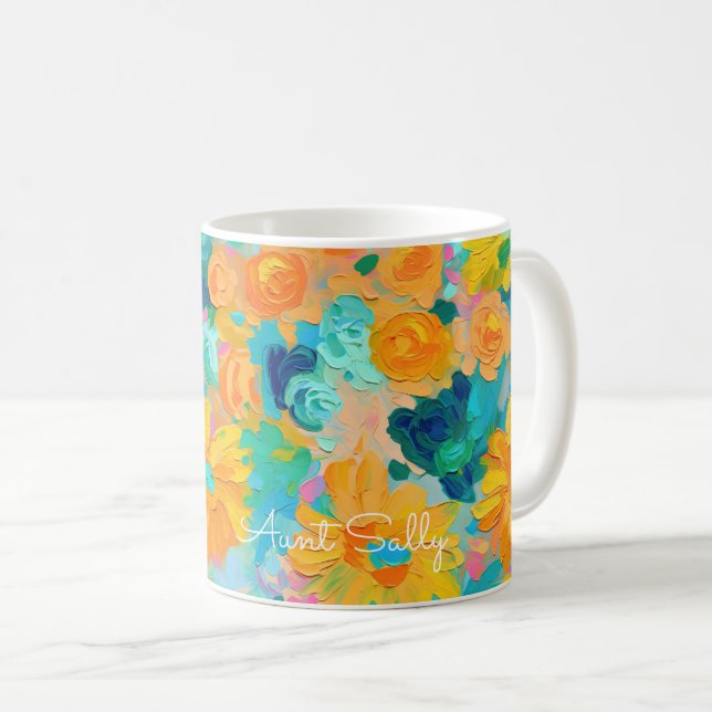 Malte Blumenbezeichnung Artisan farbenfroh Kaffeetasse (VorderseiteRechts)