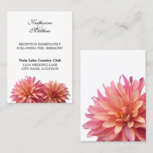 Malte Dahlia-Blume in rosa Empfang-Karten Begleitkarte