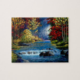 Malte geheimnisvolle Wälder und Fluss Jigsaw Puzzl Puzzle