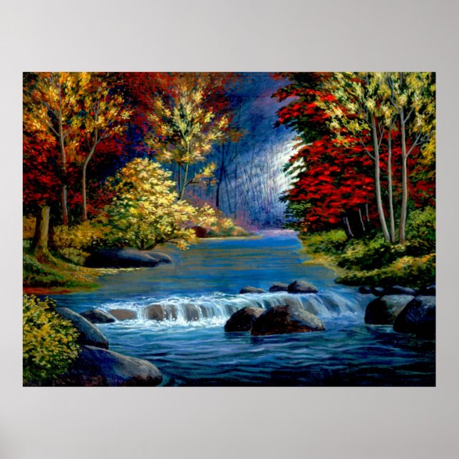 Malte geheimnisvolle Wälder und River Poster (Vorne)