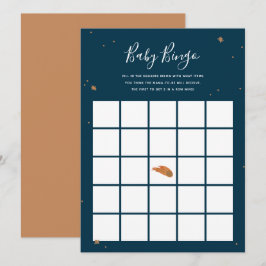 Malte Gold Stars Baby Shower Bingo Game Einladung