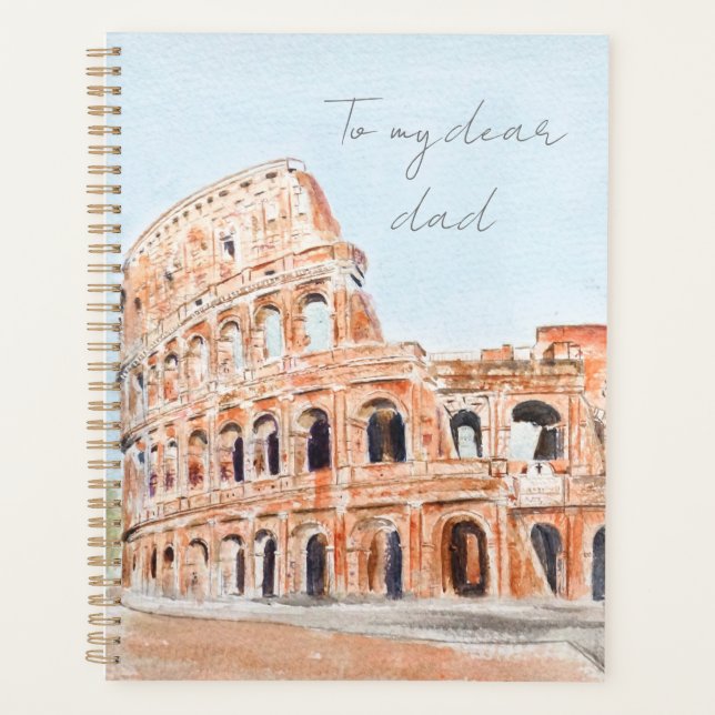 Malte Italien Rom Colosseum Aquarell Planer (Vorderseite)