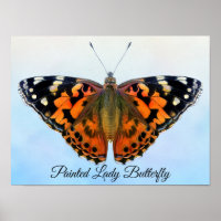 Malte Lady Butterfly Aquarellmalerei Poster