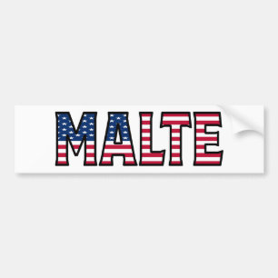 Malte Name Vorname USA Aufkleber-Auto Autoaufkleber