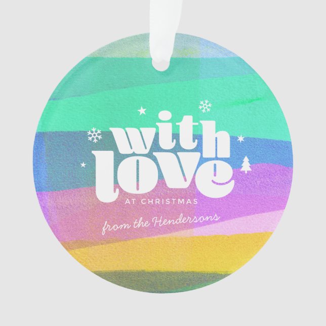 Malte Schichten Weihnachten Akryler Ornament (Vorderseite)