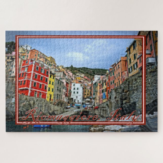 Malte Sicht auf Riomaggiore, Italien - 20x30 Zoll Puzzle (Horizontal)