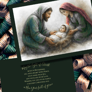 Malte Style Nativity Scene Holiday Card Feiertagskarte