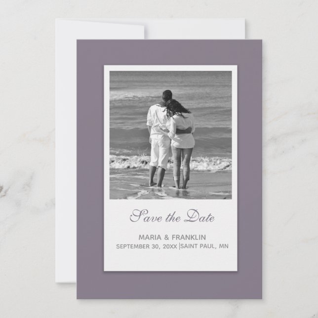 Malte Wisteria Save the Date Card (Vorderseite)