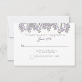 Malte Wisteria Wedding RSVP mit Wahlmöglichkeit Karte