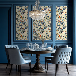 Malter Wald mit Vögeln Chinoiserie Stil Tapete