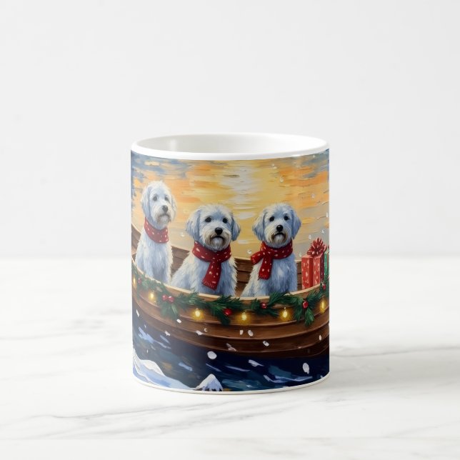 Maltese Christmas Boat Holiday Kaffeetasse (Mittel)