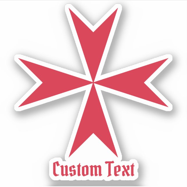 Maltese Cross Symbol Aufkleber (Vorderseite)