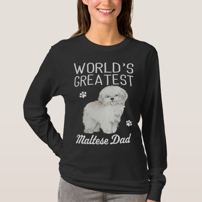 Maltese Dad Dog  Greatest Maltese Dad T-Shirt (Vorderseite)