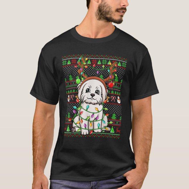Maltese Dog Lover Family Matching Ugly Maltese Chr T-Shirt (Vorderseite)