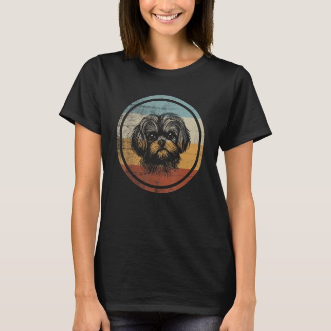 Maltese Dog Retro Style T-Shirt (Vorderseite)