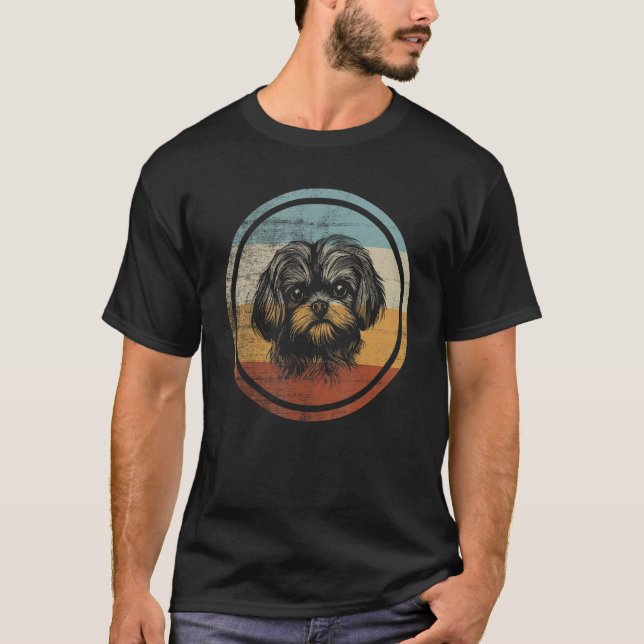 Maltese Dog Retro Style T-Shirt (Vorderseite)