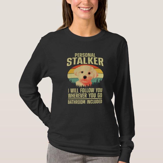 Maltese For Men Women Dog  Trainer Sitter T-Shirt (Vorderseite)