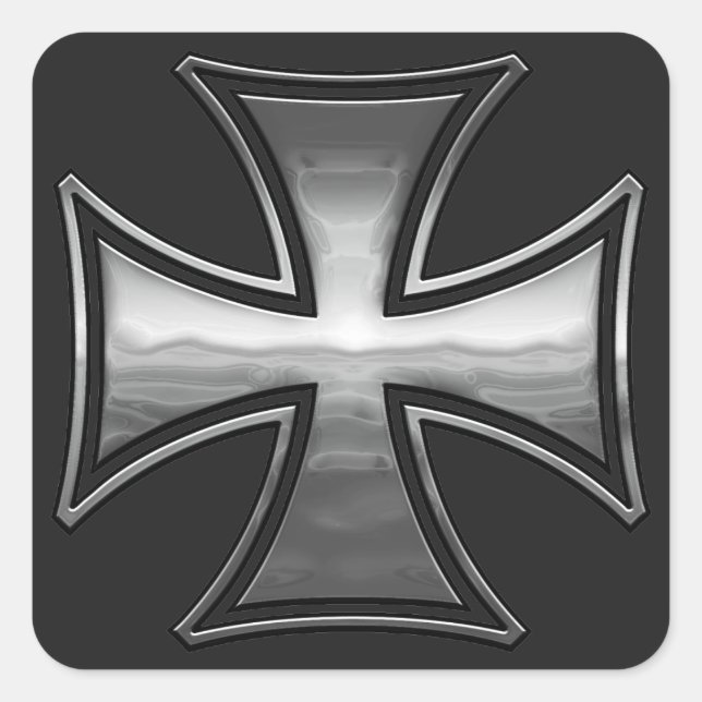 Maltese Gridiron Quadratischer Aufkleber (Vorderseite)