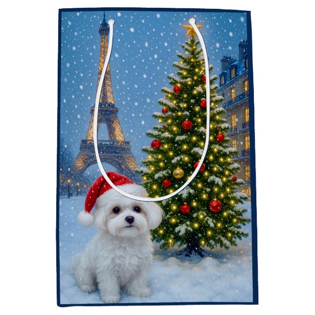 Maltese Holiday  Mittlere Geschenktüte (Vorderseite)