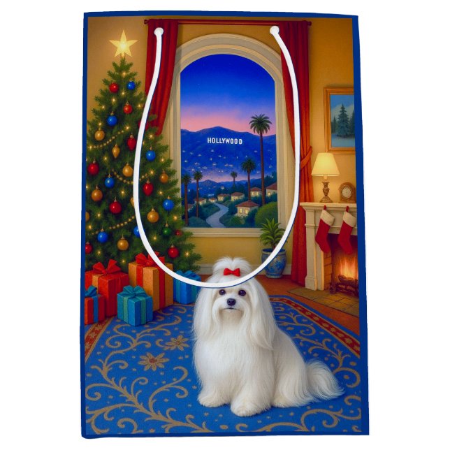 Maltese Holiday  Mittlere Geschenktüte (Vorderseite)