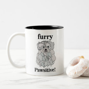 Maltese-Hund Tier Tierliebhaber Lustig Zweifarbige Tasse