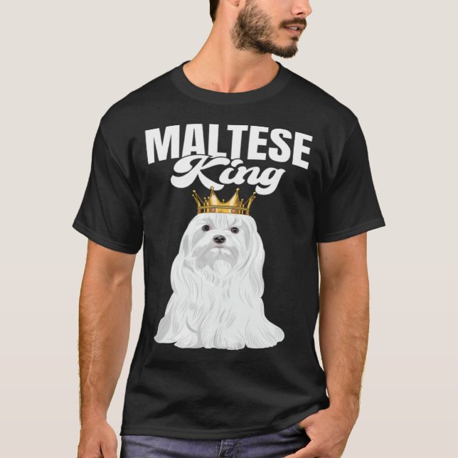 Maltese King Dog  Maltese Owner T-Shirt (Vorderseite)