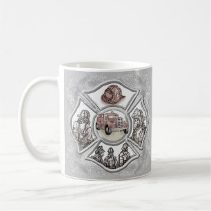 Maltese-Kreuz-Feuerwehr-Becher nach Maß Kaffeetasse