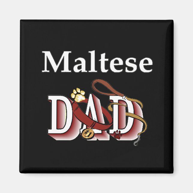 Maltese Papa Magnet (Vorne)