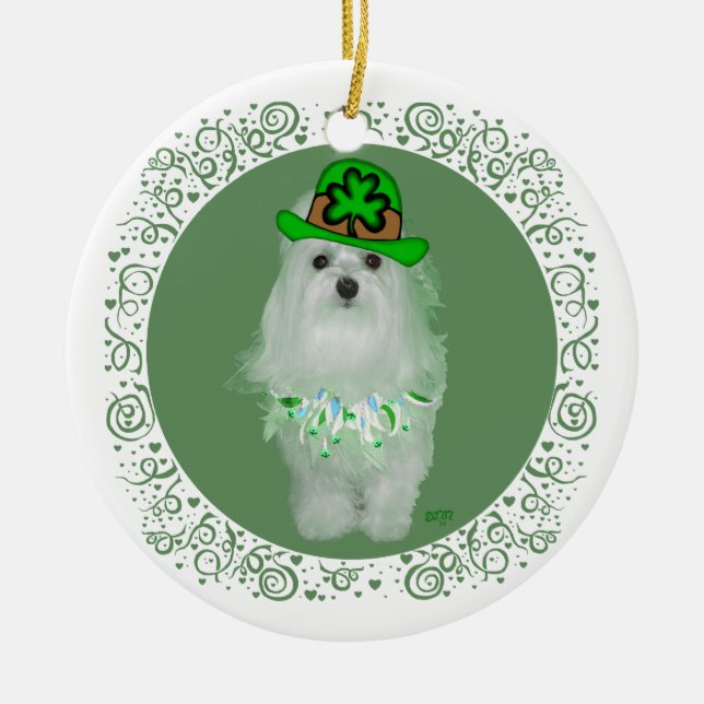 Maltese St. Patricks Day Keramik Ornament (Vorne)