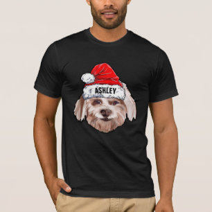 Maltese Terrier Christmas Hat Dog Big T-Shirt