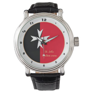 Malteser Cross & Malta Flag trendy mode /design Armbanduhr