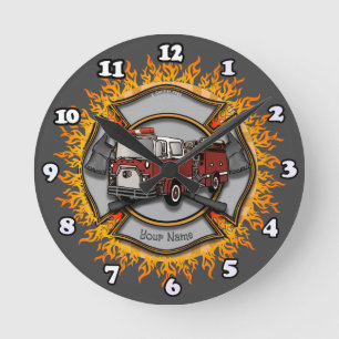 Malteser Feuerwehruhr für Cross-Truck Runde Wanduhr