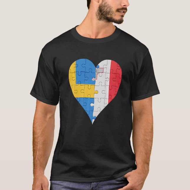 Malteser Flaggenherz T-Shirt (Vorderseite)