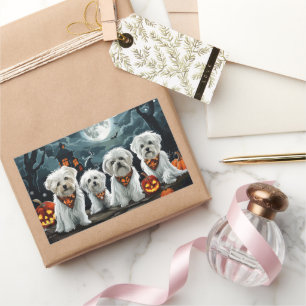 Malteser Halloween Gruselig Rechteckiger Aufkleber