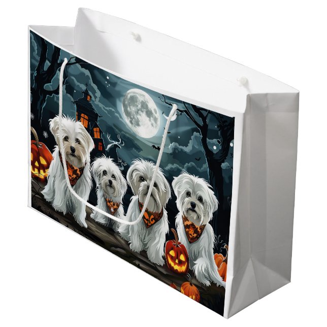 Malteser Halloween Spooky Große Geschenktüte (Vorderseite Schrägansicht)