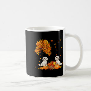 Malteser Herbstlaub Hundeliebhaber Halloween Danke Kaffeetasse