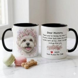 Malteser-Hund-Blumenkrone-Aquarell-Kunst-Kaffeetas Tasse