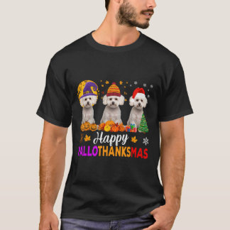 Malteser Hund Halloween Weihnachtsknöchel 1 T-Shirt