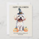 Malteser Hund Happy Halloween Feiertagskarte (Vorderseite)