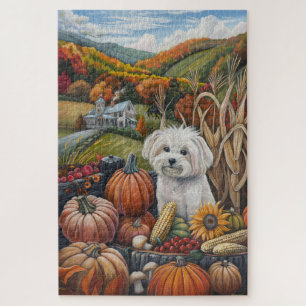 Malteser-Hund Herbsternte Erntedankfest Puzzle