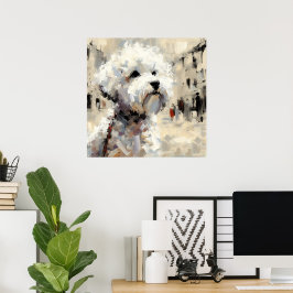 Malteser-Hund-Kunstposter Poster
