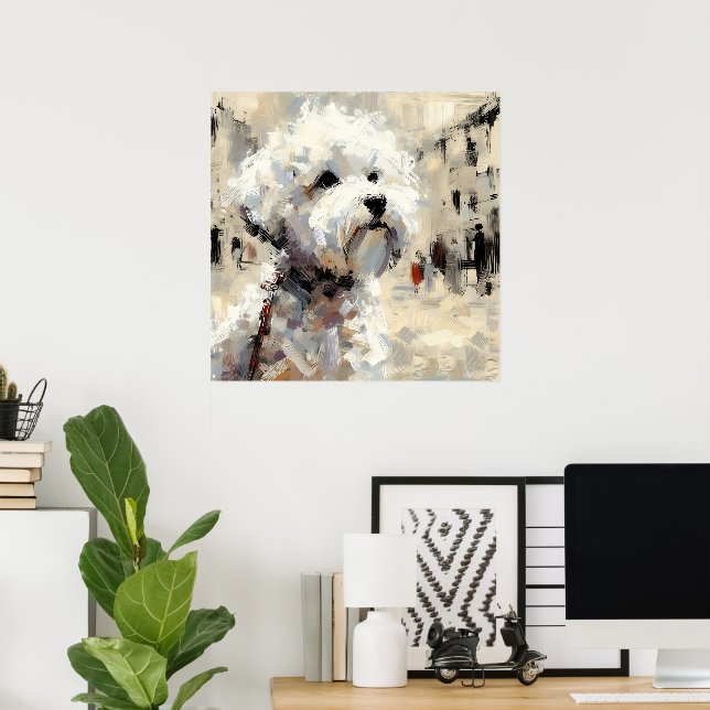 Malteser-Hund-Kunstposter Poster (Heimbüro)