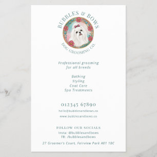 Malteser-Hund-Logo-Frisiersalon-Flyer Flyer