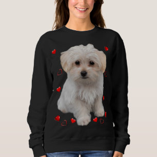 Malteser Hund Lover Hunde Welpen Eigentümer Design Sweatshirt