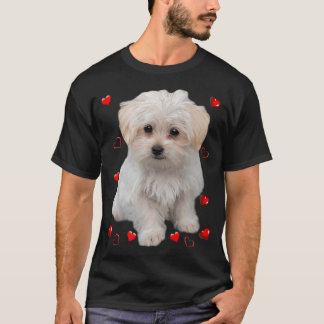 Malteser Hund Lover Hunde Welpen Eigentümer Design T-Shirt