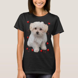 Malteser Hund Lover Hunde Welpen Eigentümer Design T-Shirt