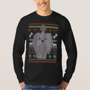 Malteser Hund Santa Claus Ugly Weihnachtsmuster 1 T-Shirt