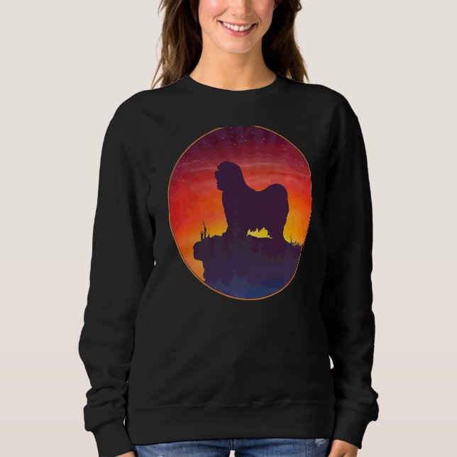 Malteser Hund Sunset Sweatshirt (Vorderseite)