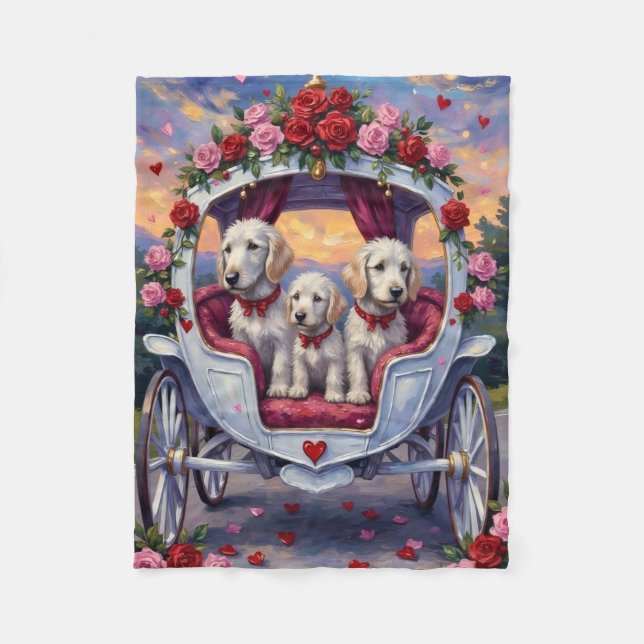 Malteser Hund Valentinstag  Fleecedecke (Vorderseite)